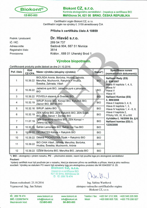 Dr.Hlaváč - BIO Chia Meruňka 260g