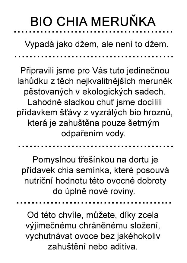 Dr.Hlaváč - BIO Chia Meruňka 260g