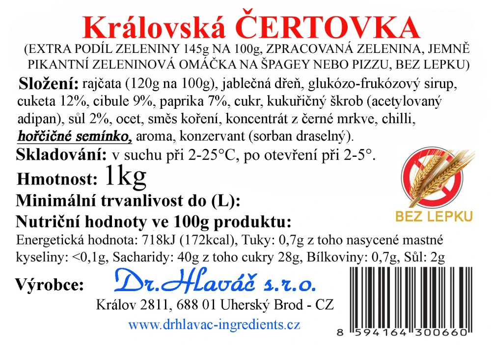 Dr.Hlaváč - Královská ČERTOVKA 1kg
